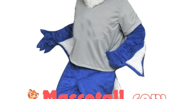Blue & White Eagle Mascot Costume
