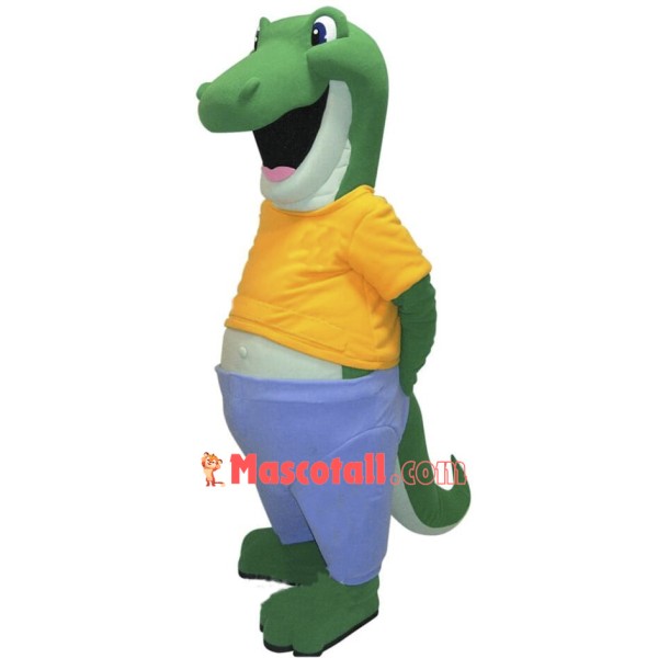 High Quality Happy Alligator Mascot Costume