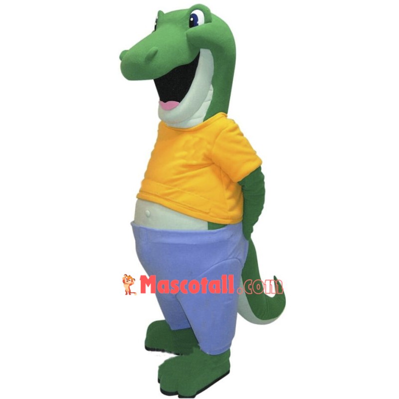 High Quality Happy Alligator Mascot Costume