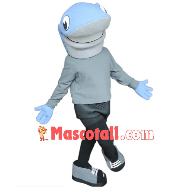 Blue Lightweight Shark Mascot Costume