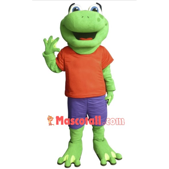 Happy Lightweight Frog Mascot Costume