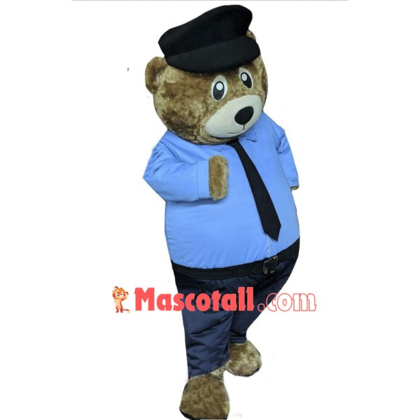 Police Bear Mascot Costume Free Shipping