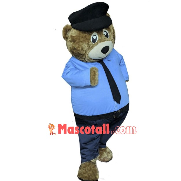 Police Bear Mascot Costume Free Shipping