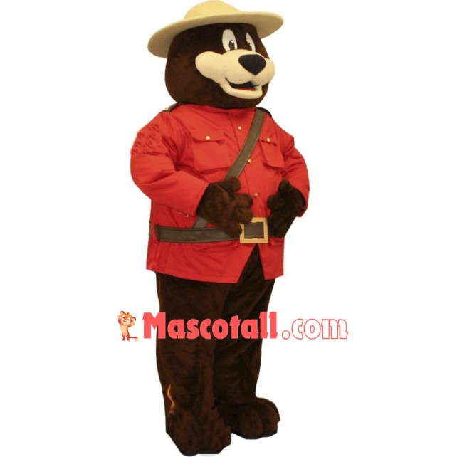 Safety Bear Mascot Costume