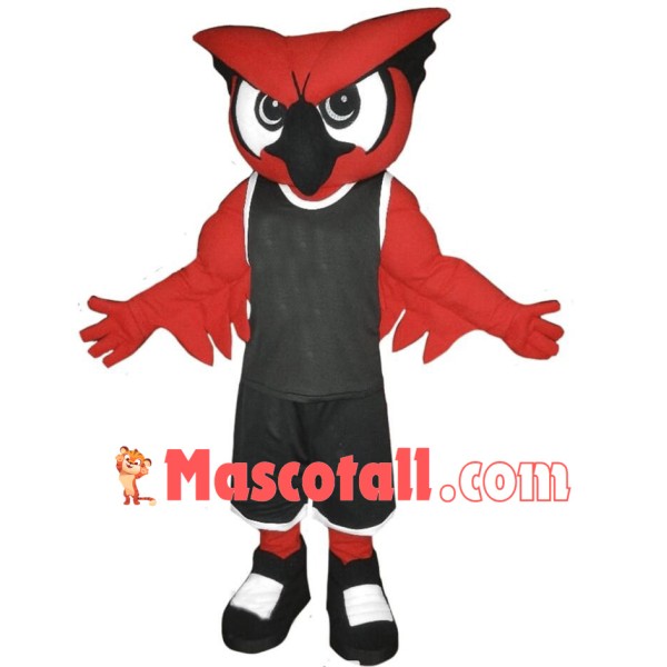 Fierce Red Owl Mascot Costume