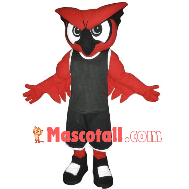Fierce Red Owl Mascot Costume