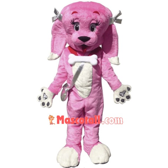 Cute Pink Dog Mascot Costume