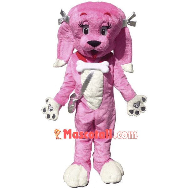 Cute Pink Dog Mascot Costume