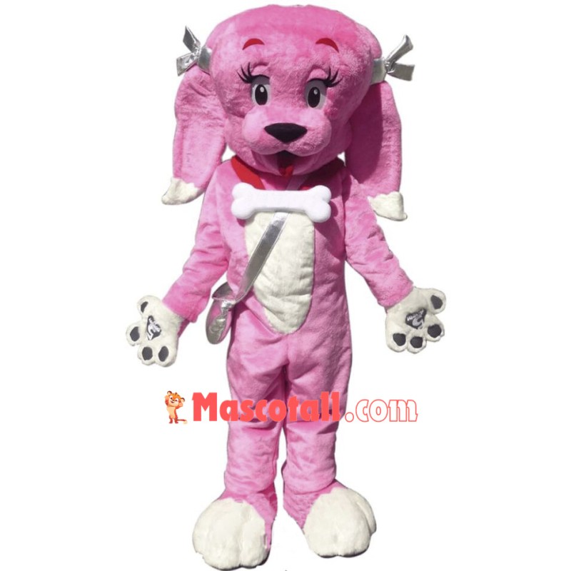 Cute Pink Dog Mascot Costume