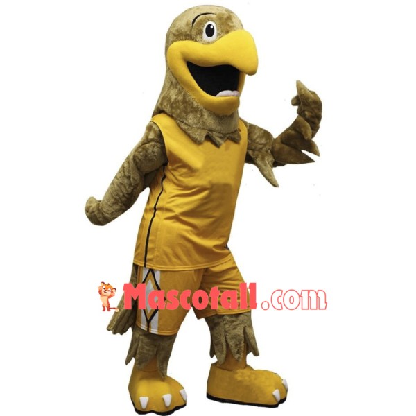 Sport Yellow Hawk Mascot Costume