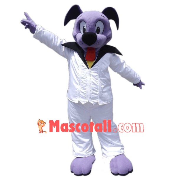 Cute Purple Dog Mascot Costume