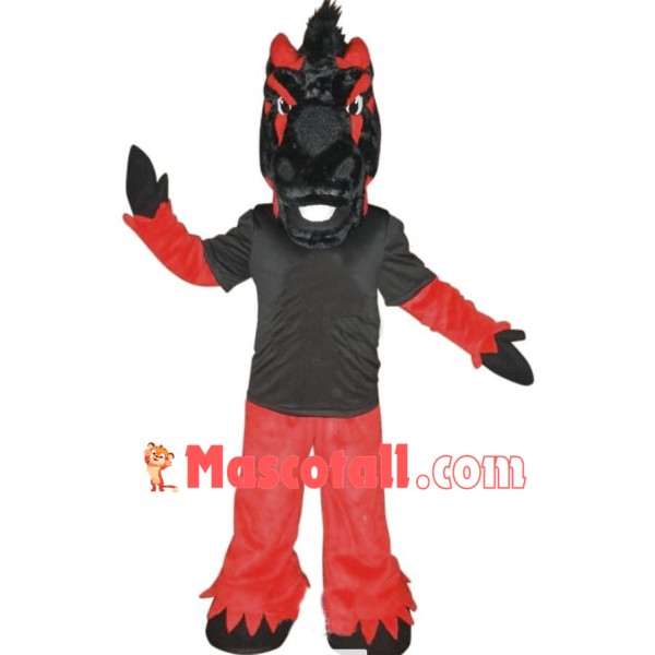 Black & Red Horse Mascot Costume