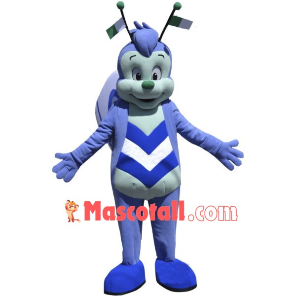 College Blue Bee Mascot Costume