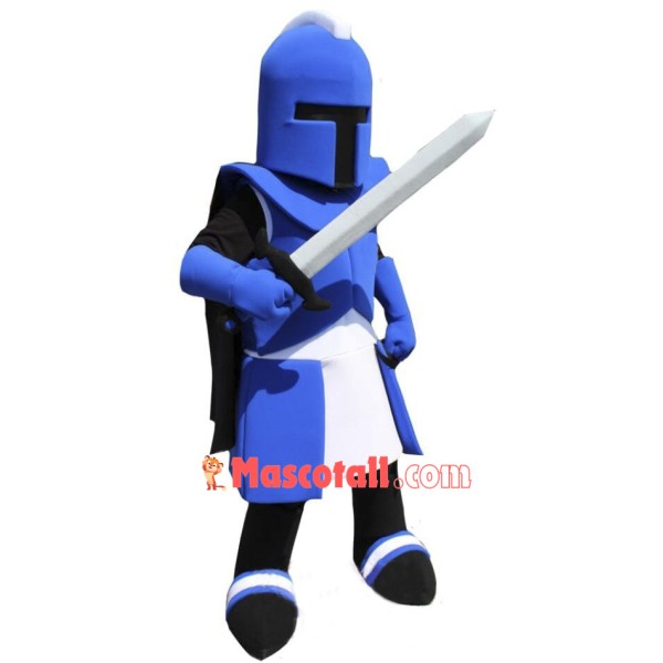 Blue Titan Knight Mascot Costume