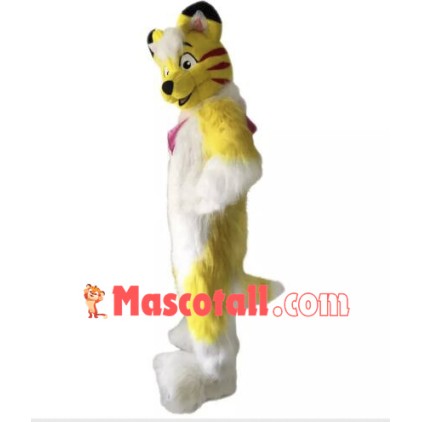 Yellow Husky Mascot Costume