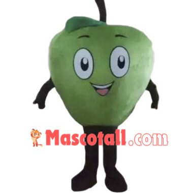 Cyan Apple Mascot Costume