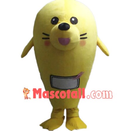 Yellow Seal Mascot Costume
