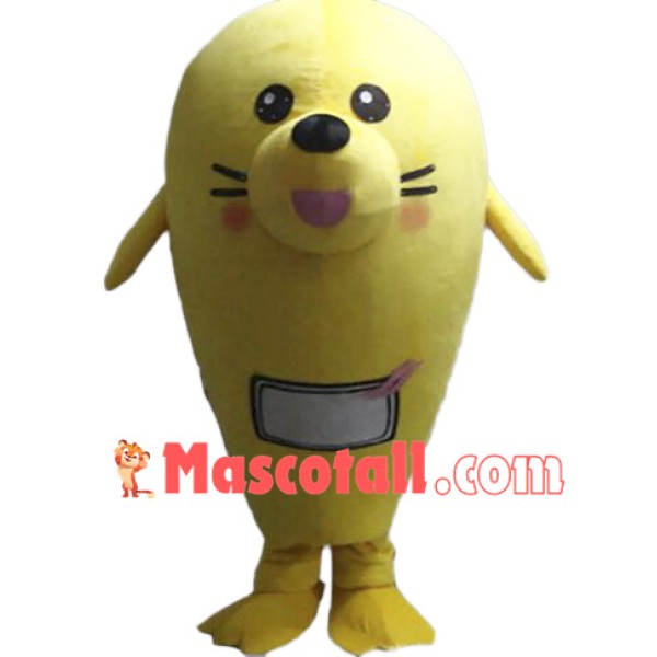 Yellow Seal Mascot Costume