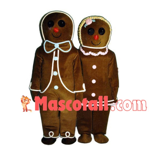 Cream Gingerbread Man Mascot Costume