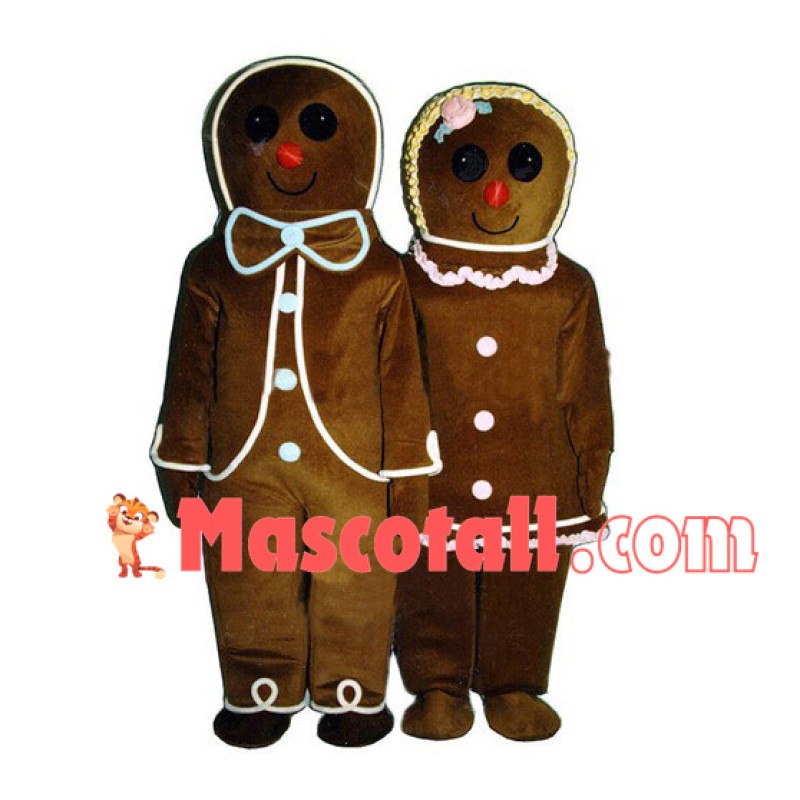 Cream Gingerbread Man Mascot Costume