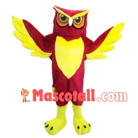 Red Brown Adult Size Owl Mascot Costume