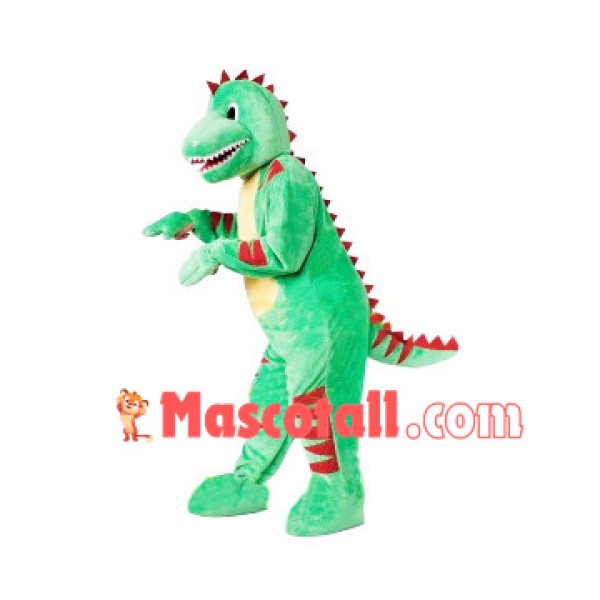 Marching Cautious Dinosaur Mascot Costume