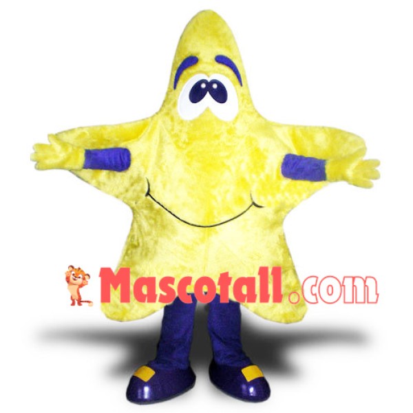 Plush Golden Star Mascot Costume