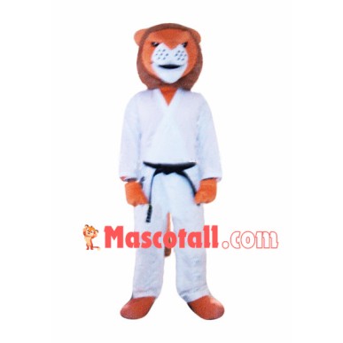 Strong Taekwondo Lion Mascot Costume