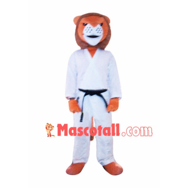 Strong Taekwondo Lion Mascot Costume