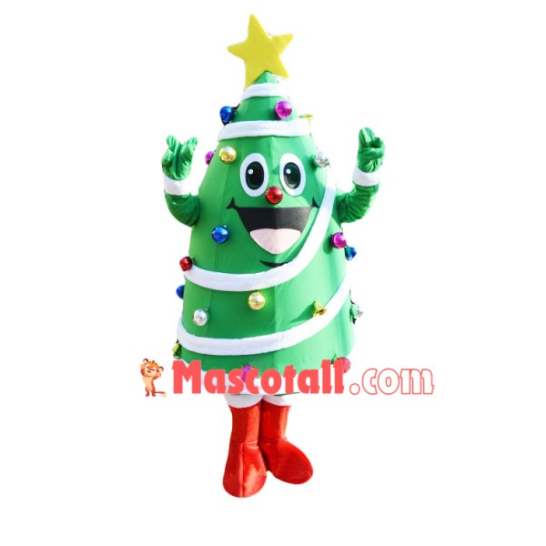Christmas Tree With Colored Balls Mascot Costume