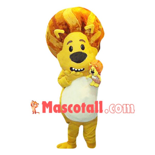 Cautious Lioness Mascot Costume