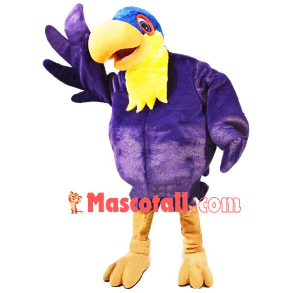 Purple Big Belly Bird Mascot Costume
