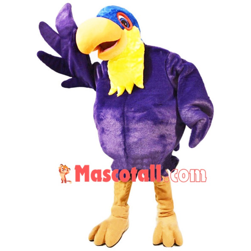 Purple Big Belly Bird Mascot Costume