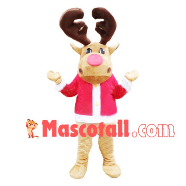 Christmas Elk Mascot Adult Costume