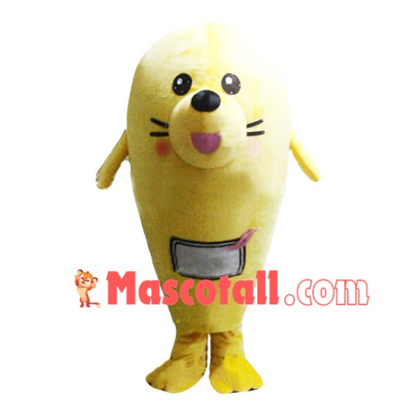 Likable Yellow Small Seal Mascot Costume