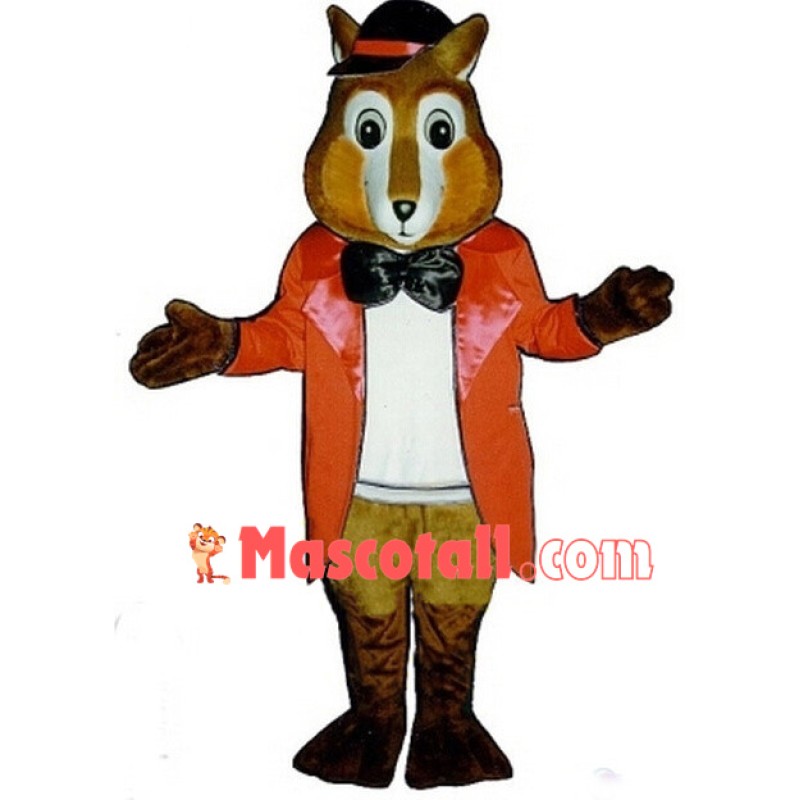 Elegant Gentleman Squirrel Mascot Costume