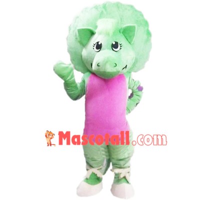 Barney & Friends Mascot Green Dinosaur Costume