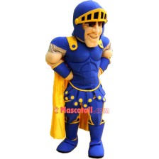 Blue Muscle Spartan Mascot Costume