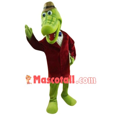 Detective Crocodile Mascot Costume