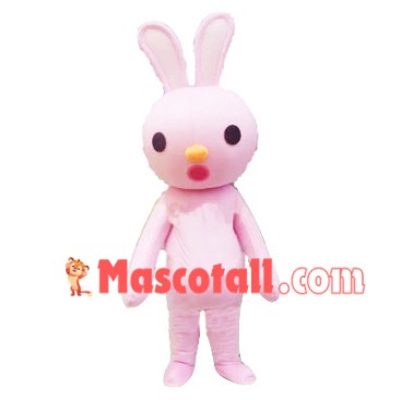 Pink Little Bunny Cartoon Mascot Costume
