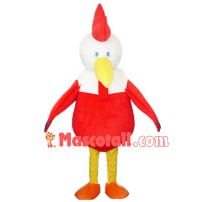 Lively Red Chicken Mascot Costume