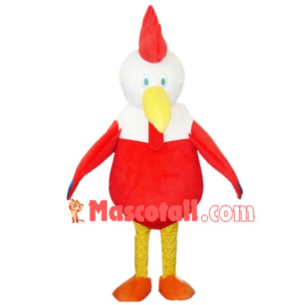 Lively Red Chicken Mascot Costume