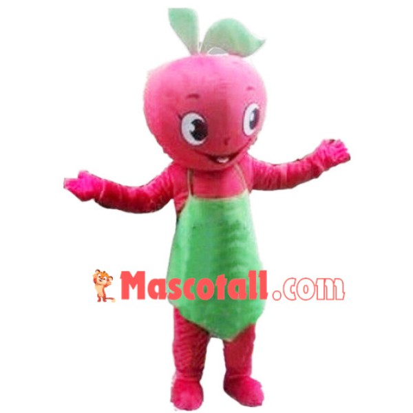 Apple Doll With Apron Mascot Costume