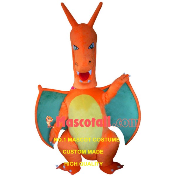 Pokemon Charizard Cartoon Mascot Costume