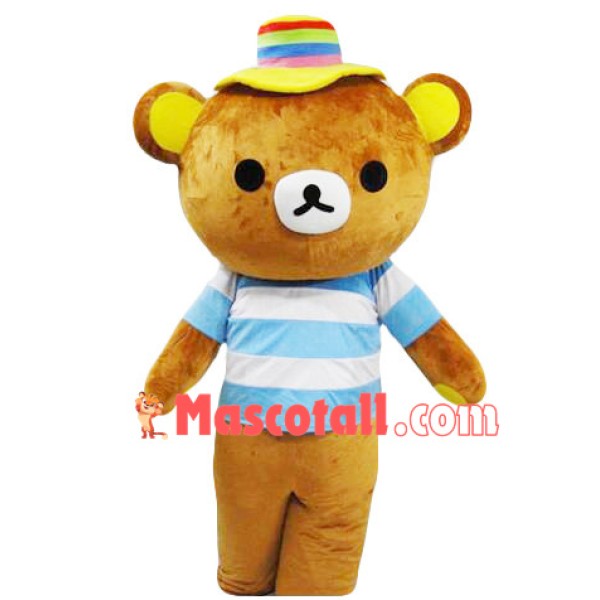 Rilakkuma In Striped Hat Mascot Costume