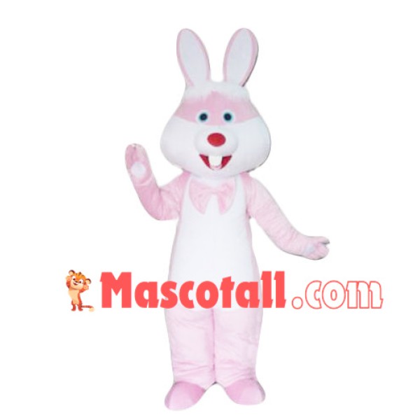 Festive Pink Little Rabbit Mascot Costume