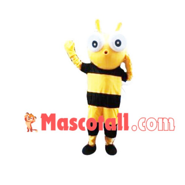 Round Little Mouth Bee Mascot Costume