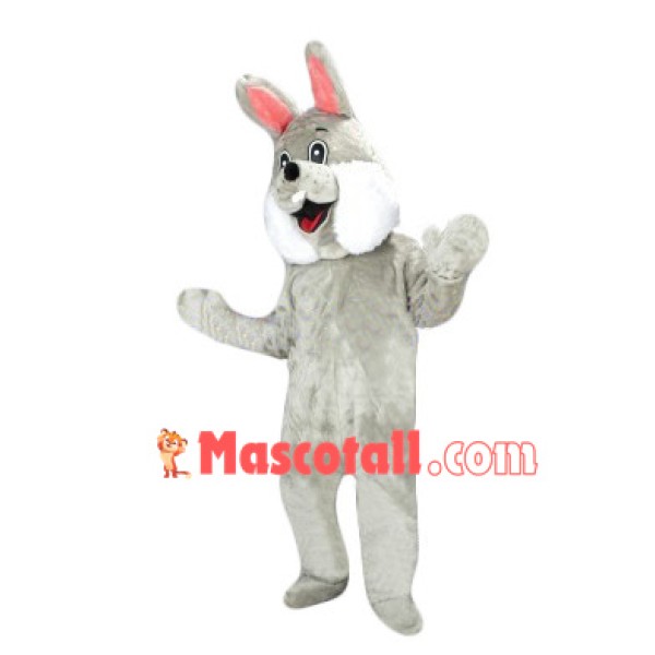 Pink Ears Plush Bulldog Mascot Costume