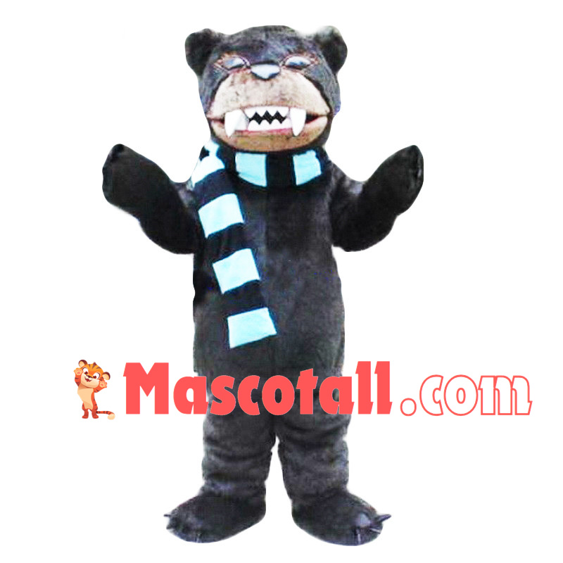 Scary Black Crazy Bear Mascot Costume