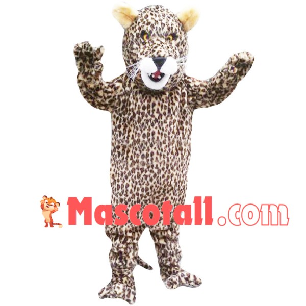Pounced Power Leopard Mascot Costume